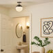 Dixon 1 Light 8 inch Matte Black Semi-flush Ceiling Light, Damp